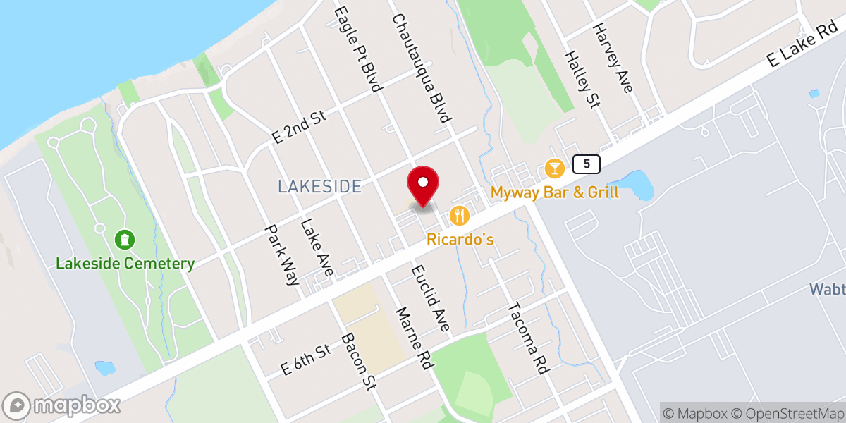 Map showing location of Mount Calvary Catholic Church