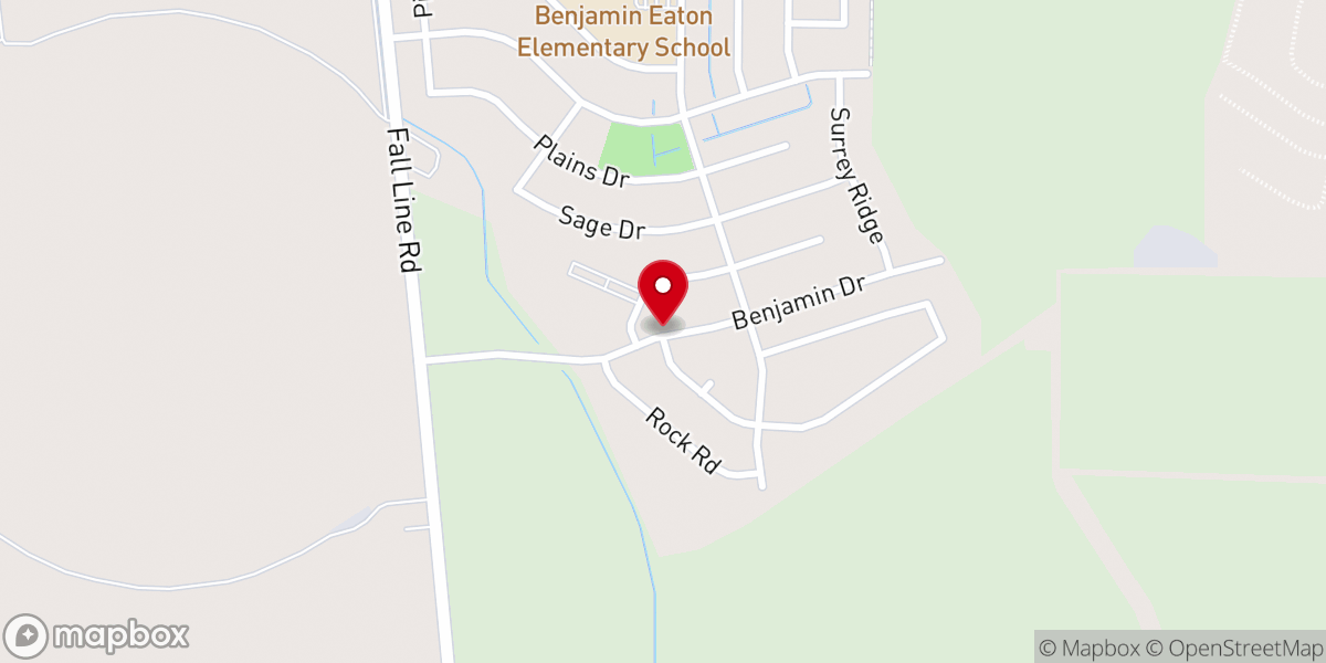 Map showing location of Eaton Community Church
