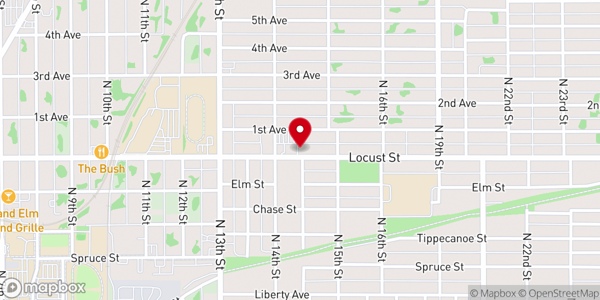 Map showing location of St Ann Church
