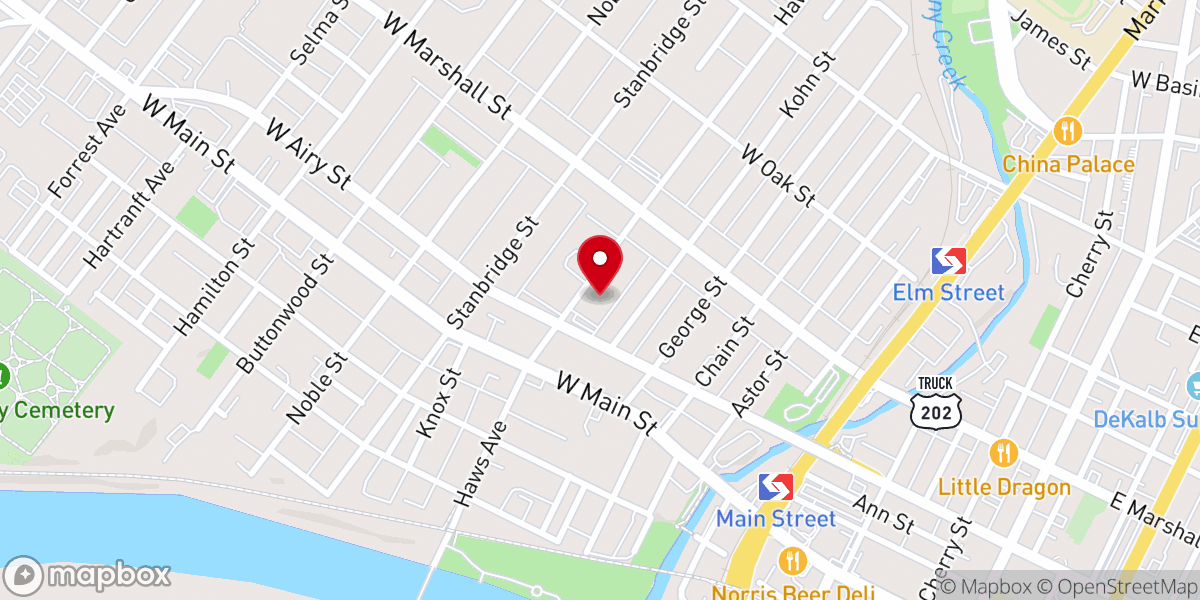 Map showing location of Grace Lutheran Church