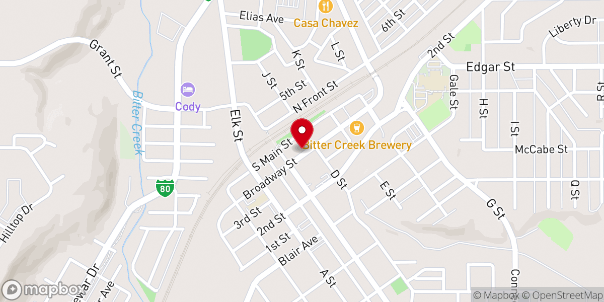 Map showing location of Broadway Bargains