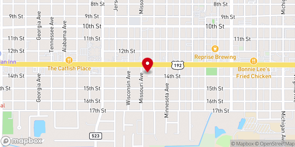 Map showing location of Iglesia Cristiana CBI St Cloud