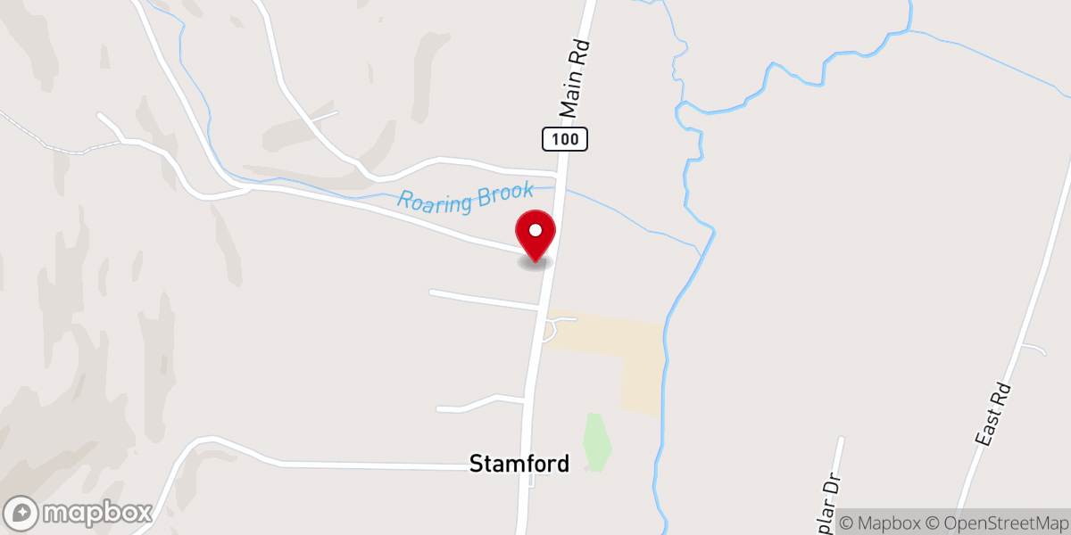 Map showing location of Stamford Community Church