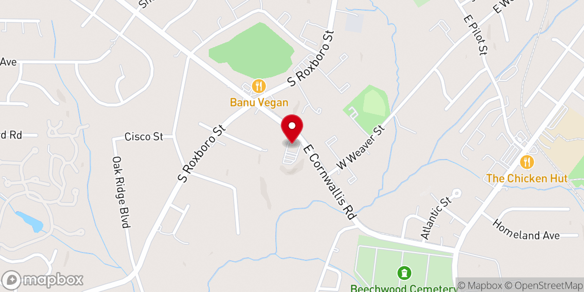 Map showing location of Bell Yeager Freewill Baptist Church