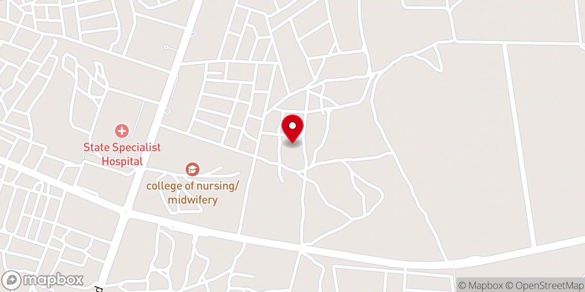 Map showing location of Deeper Life Bible Church State Headquarters New Jerusalem Damaturu Yobe State