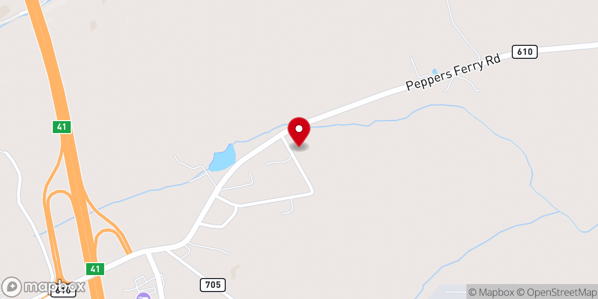 Map showing location of The Severs Family