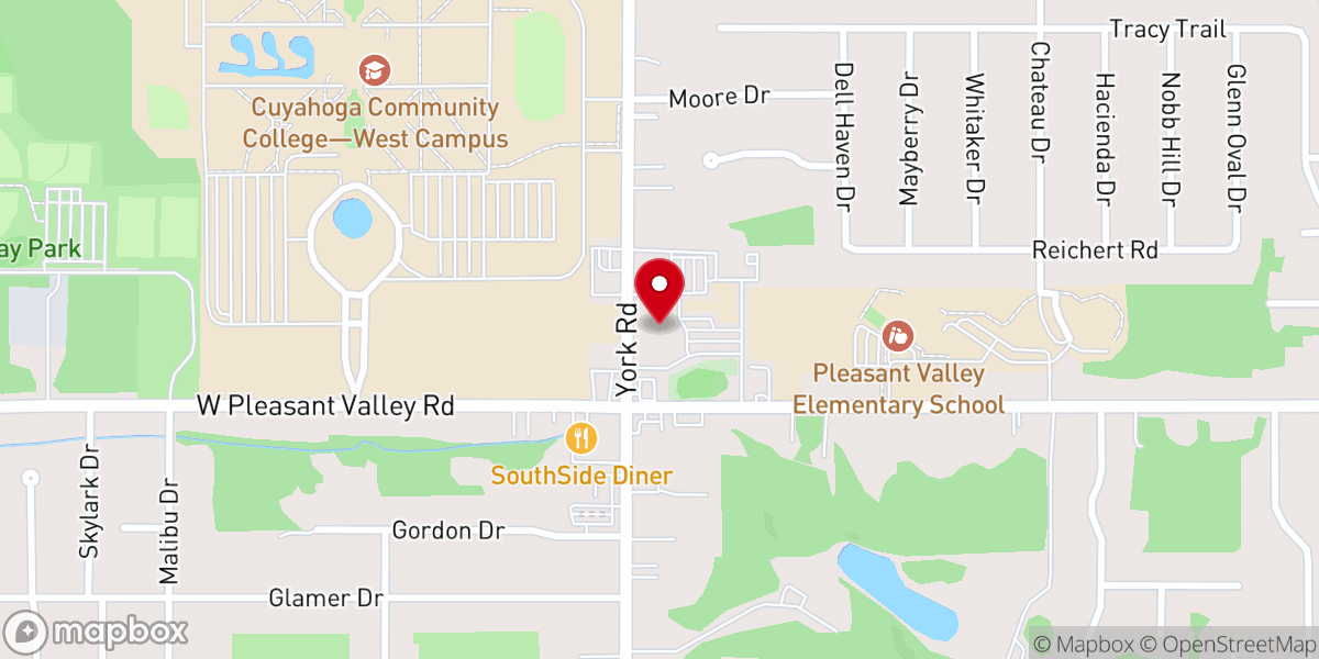 Map showing location of Holy Family Catholic Church of Parma