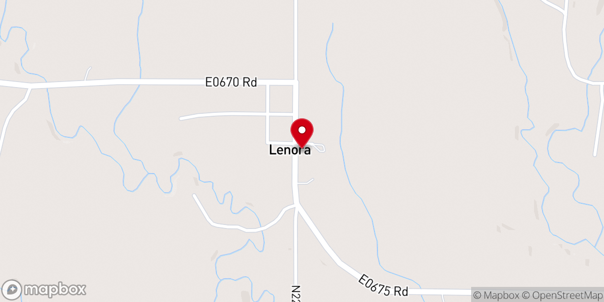 Map showing location of Lenora Church