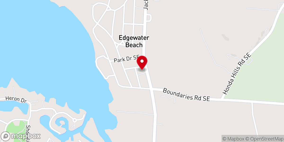 Map showing location of New Life Baptist Church