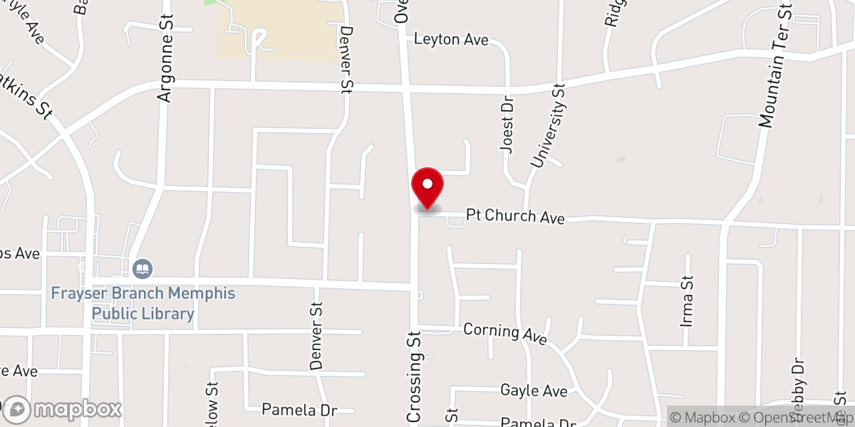Map showing location of First Church of God