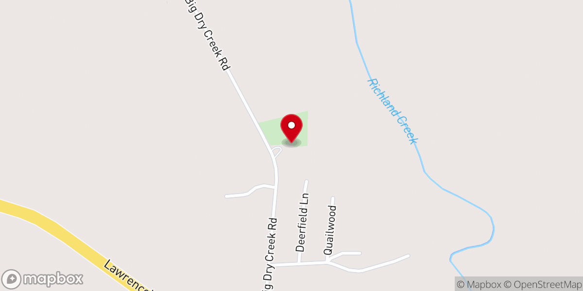 Map showing location of Mt. Moriah Cumberland Presbyterian Church