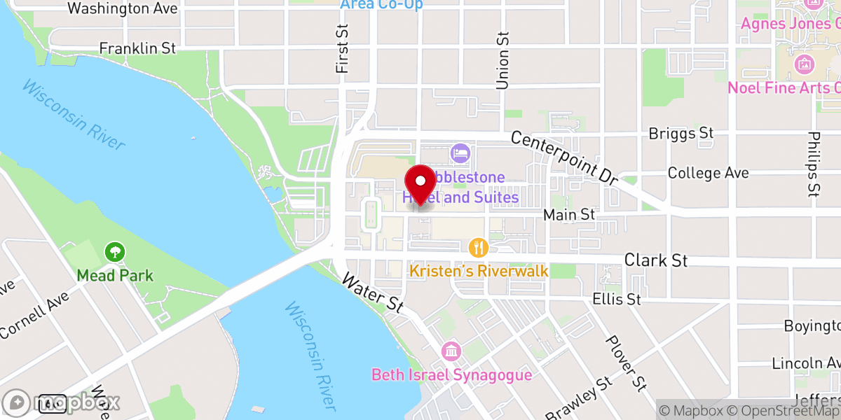 Map showing location of Franciscans Downtown