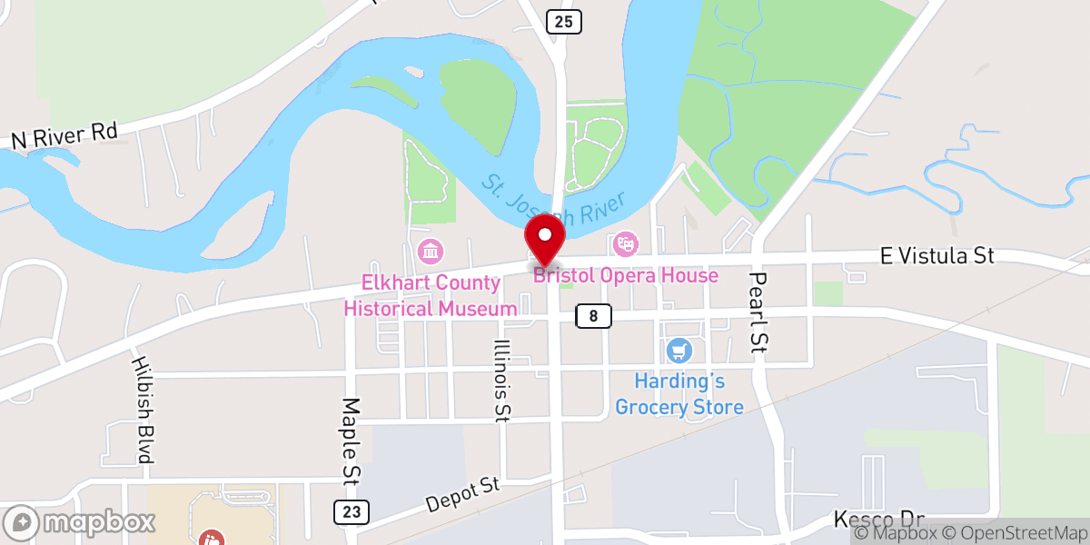 Map showing location of Bristol Community Food Pantry