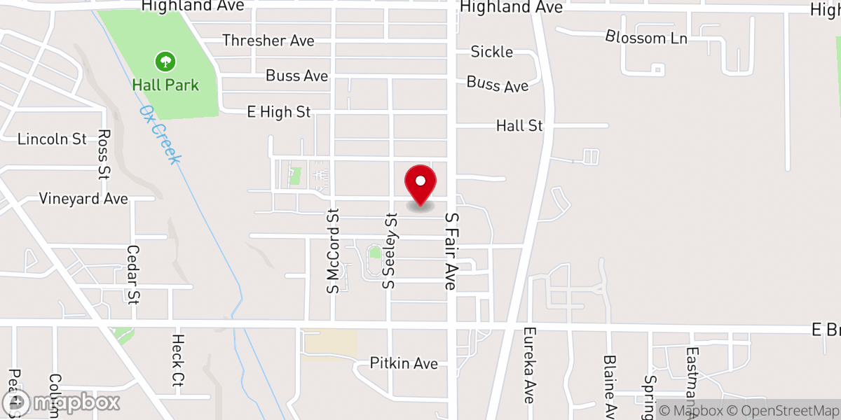 Map showing location of Mt Moriah Christian Church