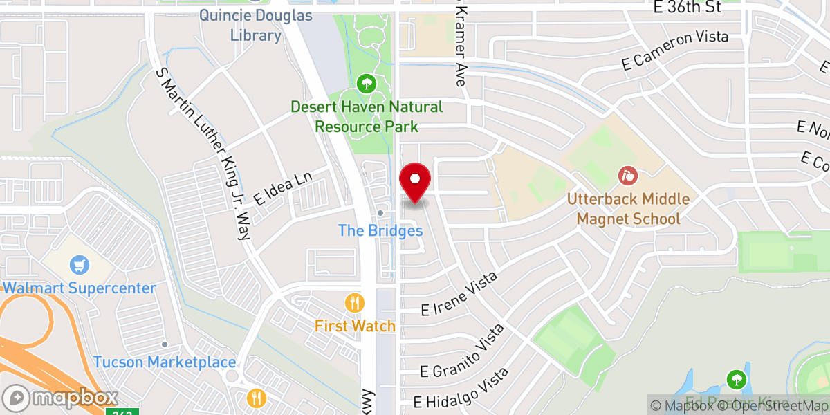 Map showing location of Gideon Missionary Baptist Church