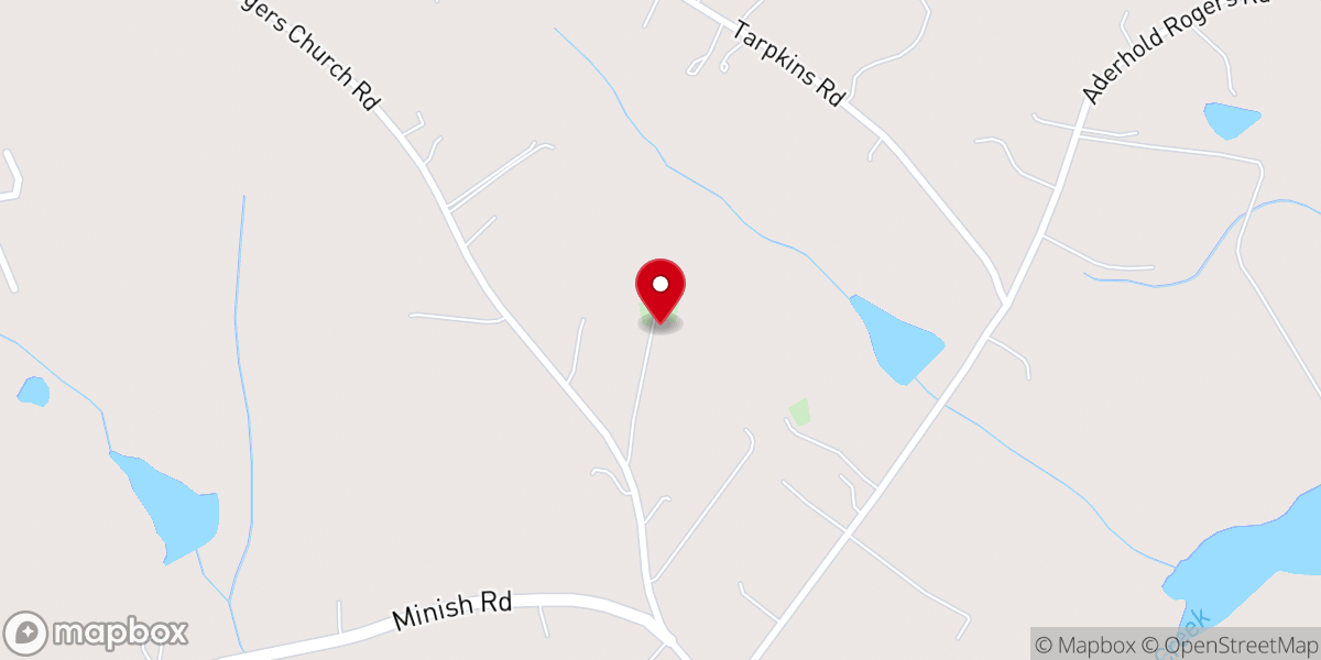 Map showing location of Rogers Chapel