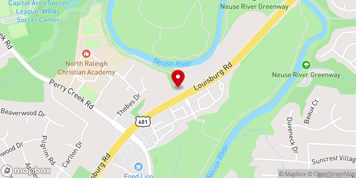 Map showing location of Grace Christian Church