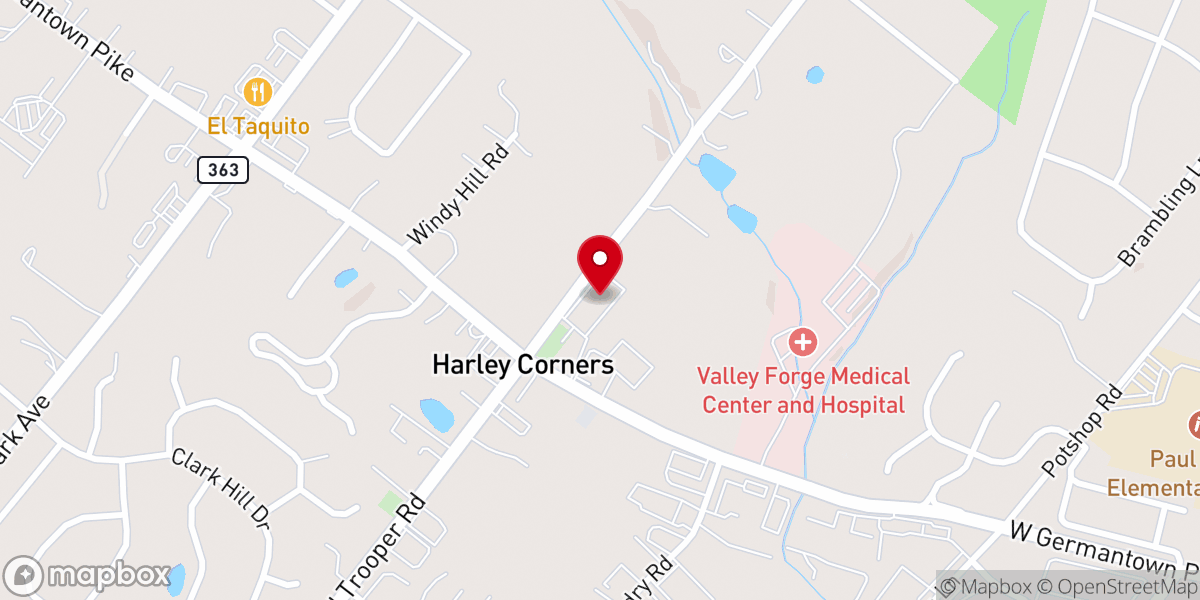 Map showing location of Norriton Presbyterian Church Inc