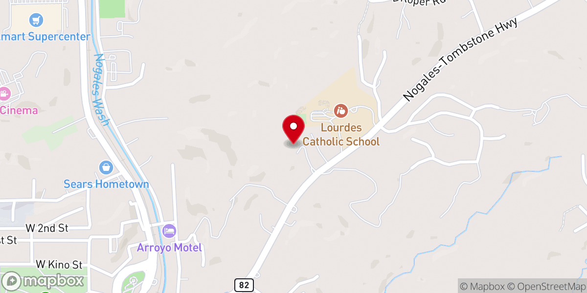 Map showing location of Triumph Evangelical Lutheran in Nogales