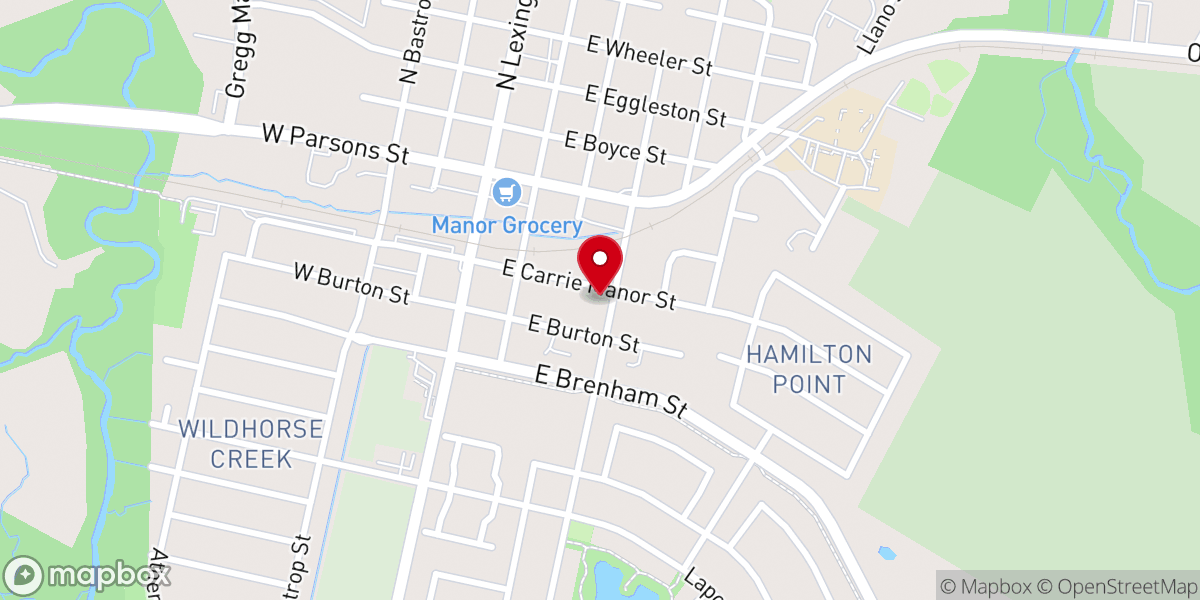 Map showing location of Manor Church of Christ