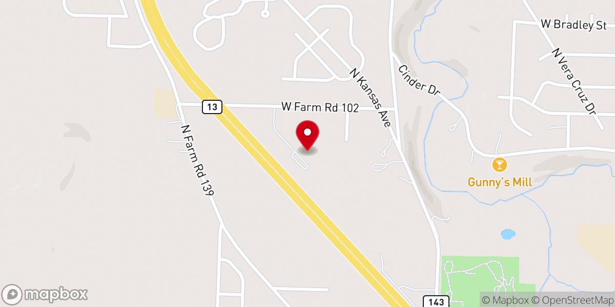 Map showing location of Hamlin Baptist Church