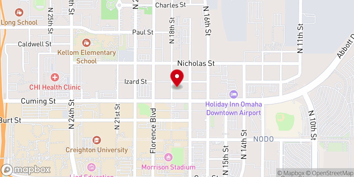 Map showing location of Holy Family Community Center