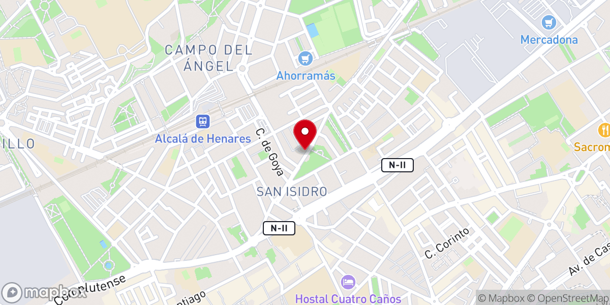 Map showing location of La Ermita