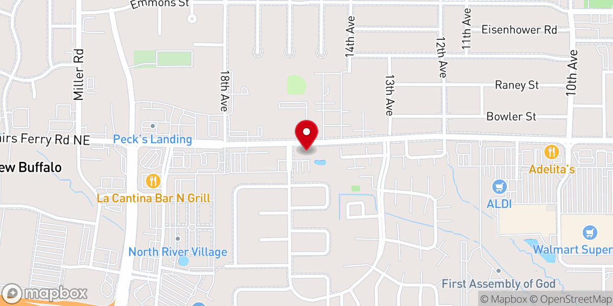Map showing location of Unity Center of Cedar Rapids