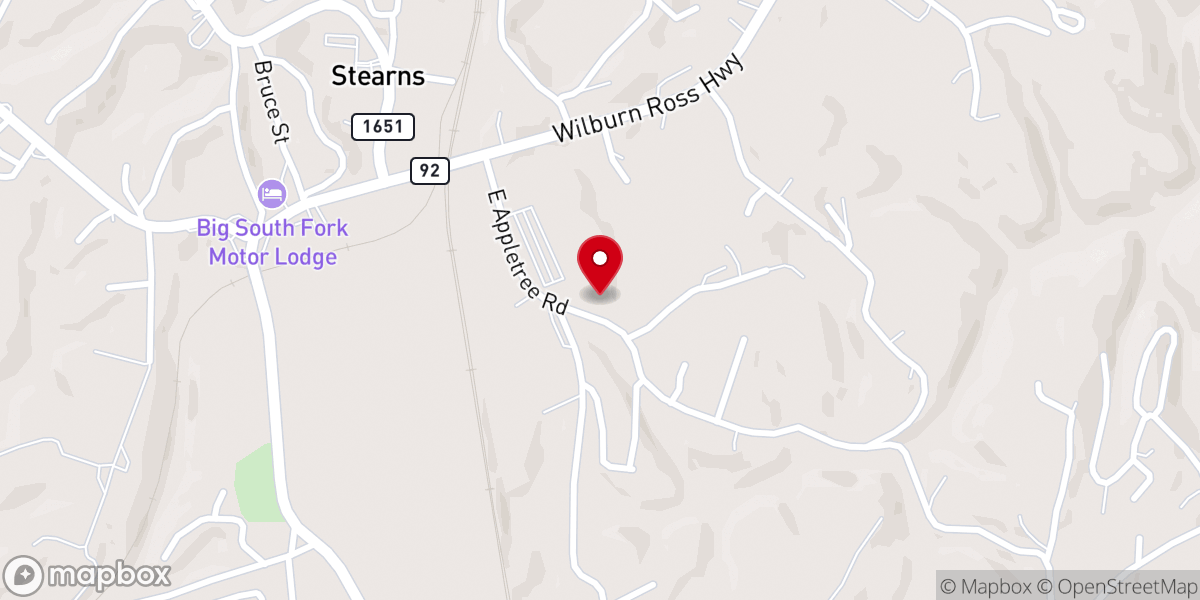 Map showing location of East Stearns Church of God