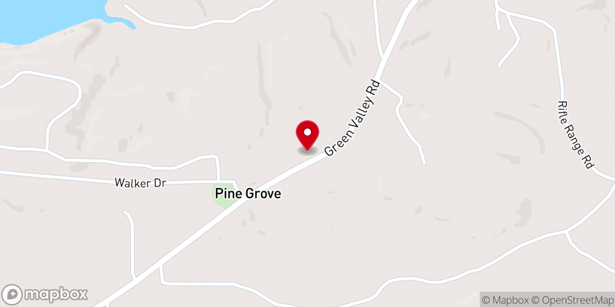 Map showing location of Green Valley Christian Holiness Church