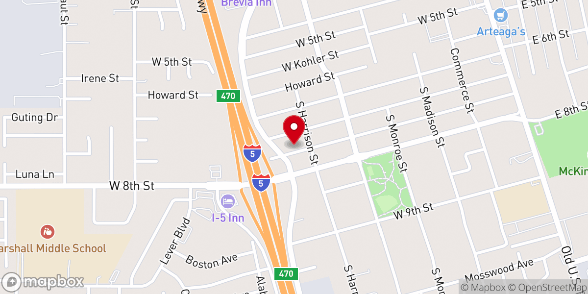 Map showing location of Household of Faith Baptist Church