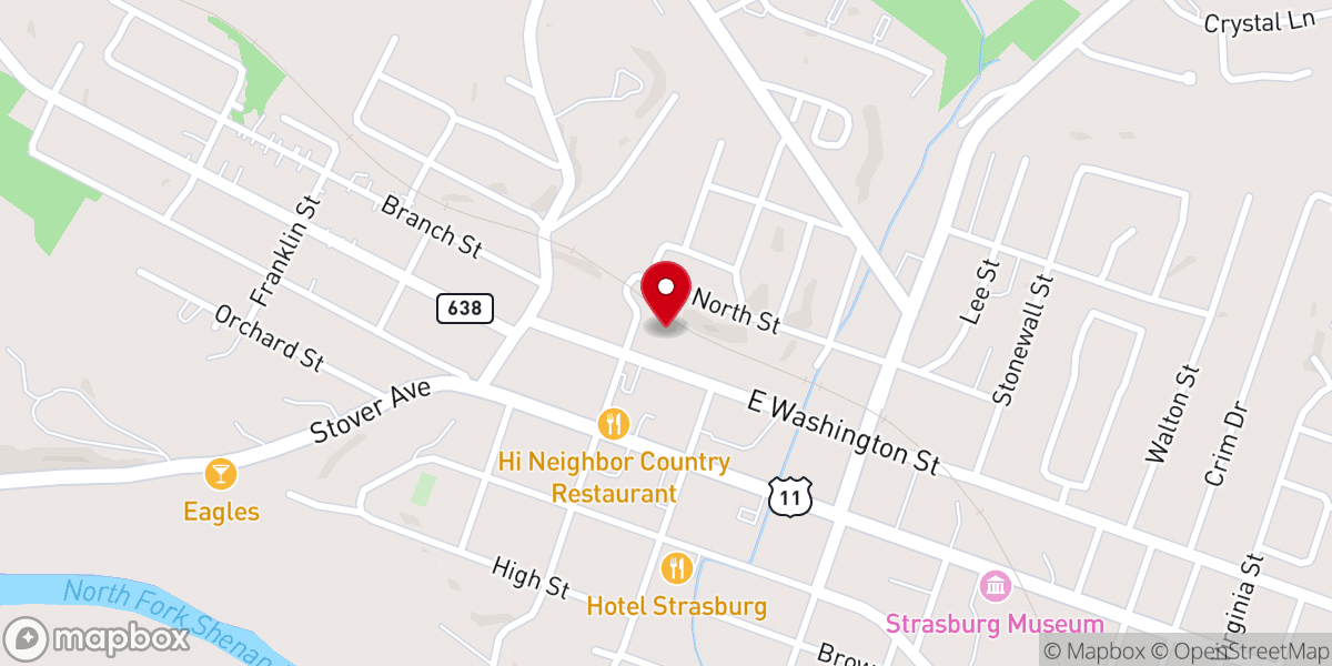 Map showing location of Saint Pauls Lutheran Church