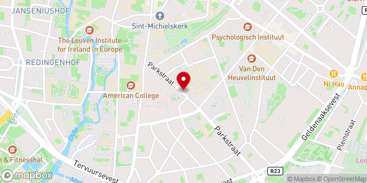 Map showing location of Christ Centered Church Leuven