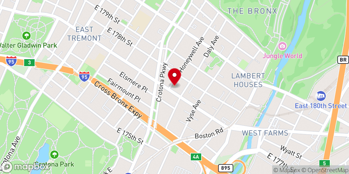 Map showing location of St.Marks Holy Tabernacle