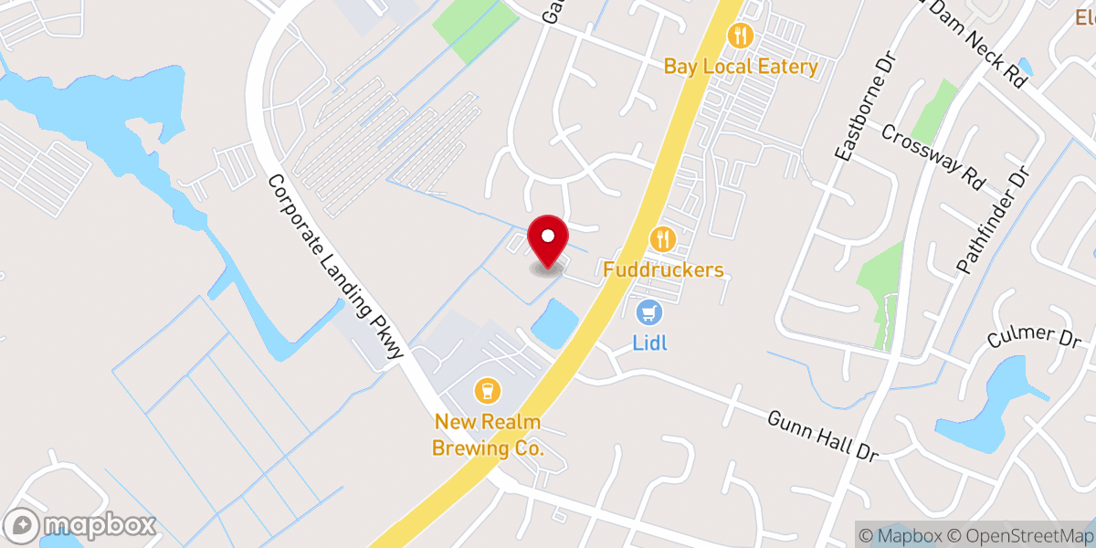 Map showing location of Beach Fellowship Church