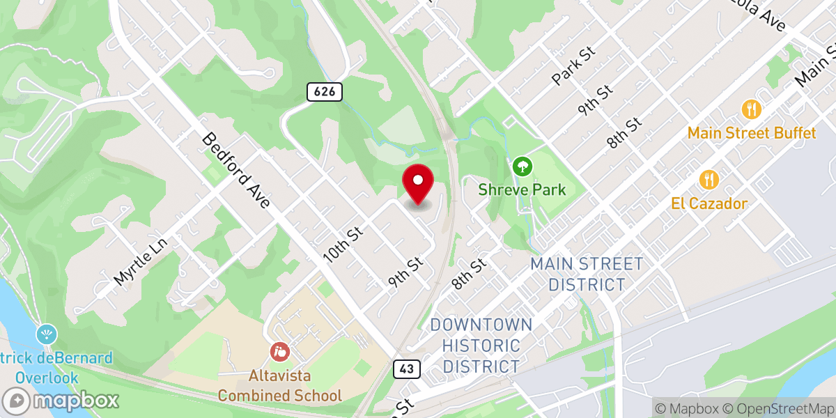 Map showing location of Grace Community Church - Food Distribution Center