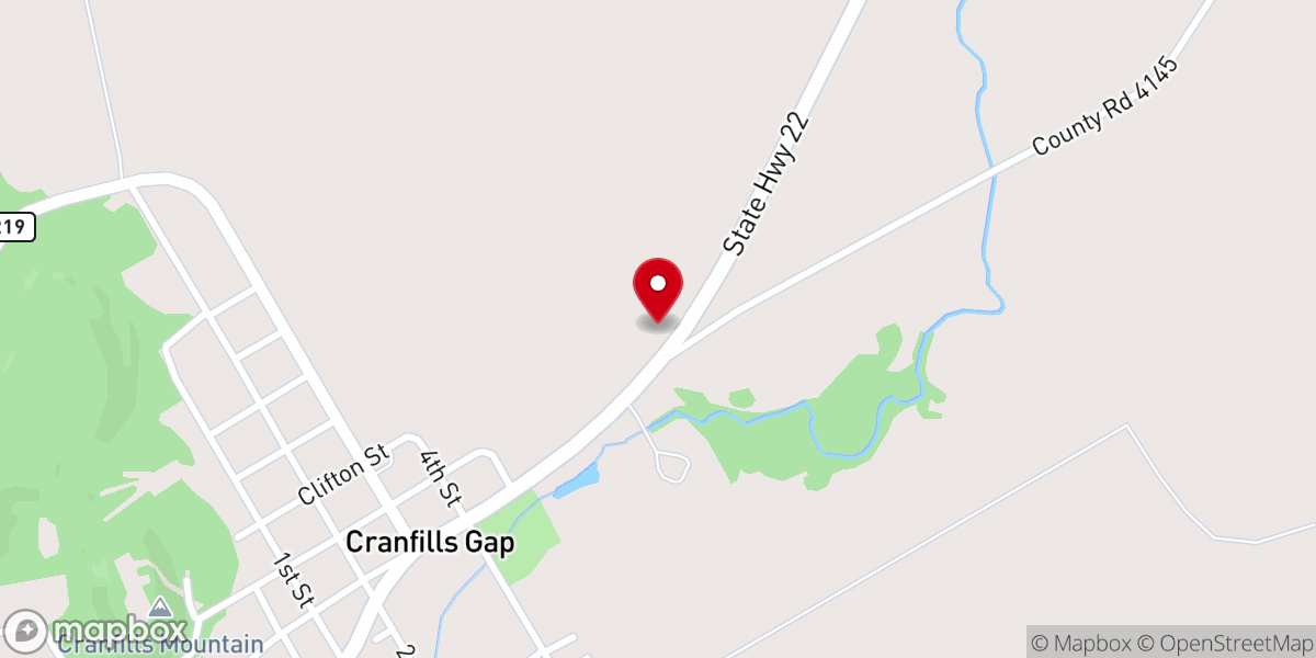 Map showing location of GAP First Baptist Church