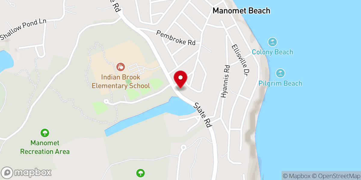 Map showing location of Manomet Bible Church
