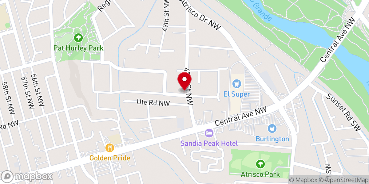 Map showing location of Antioch Missionary Baptist Church