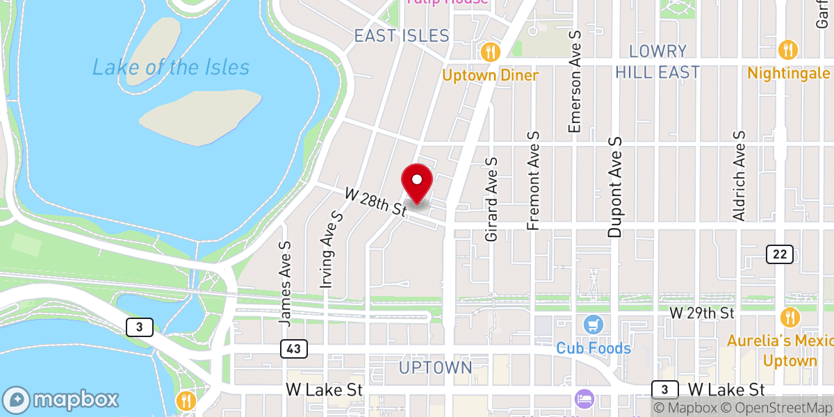 Map showing location of Grace-Trinity Community Church