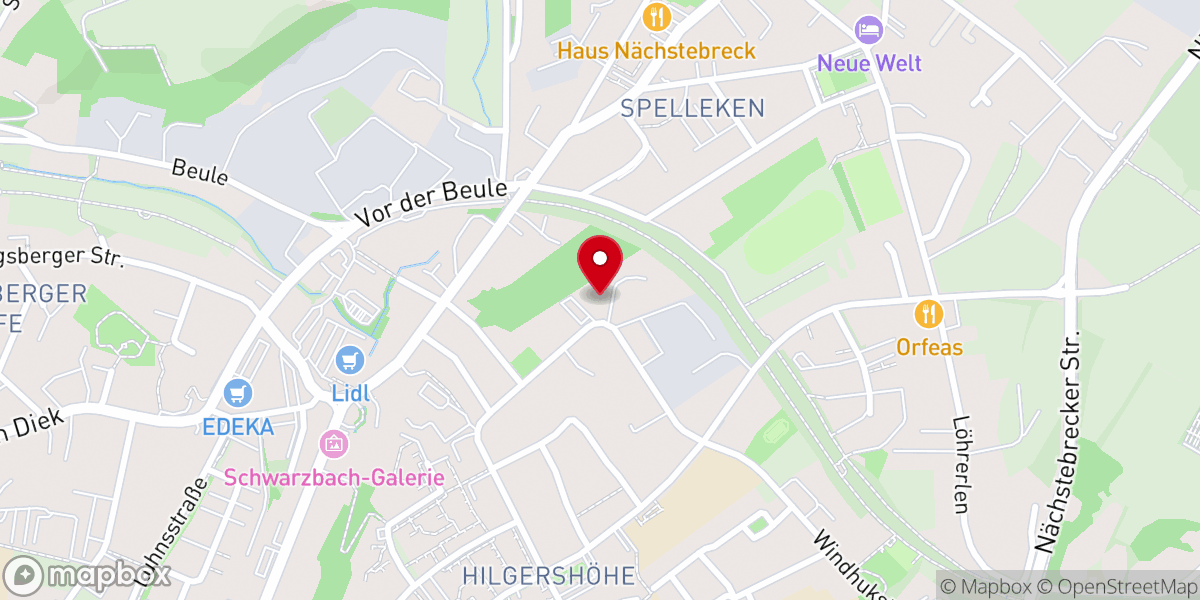 Map showing location of Credo Kirche