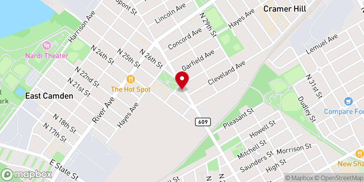 Map showing location of Camden Spanish Seventh-day Adventist Church