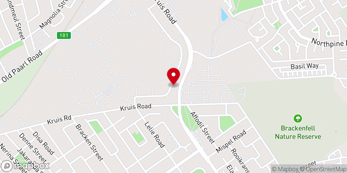 Map showing location of Revival Church (Brackenfell)