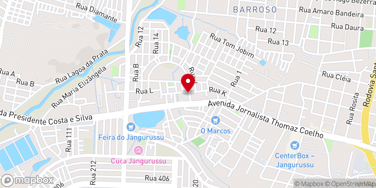 Map showing location of Igreja Batista do Jangurussu