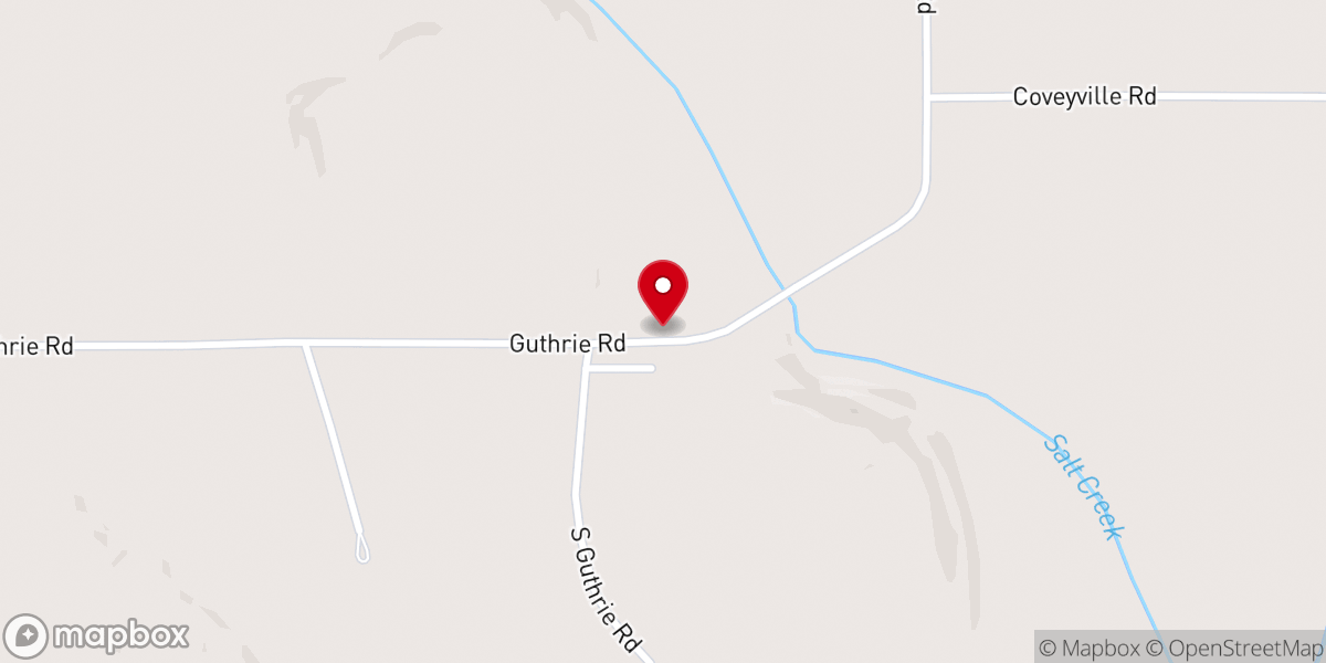 Map showing location of Guthrie Christian Church