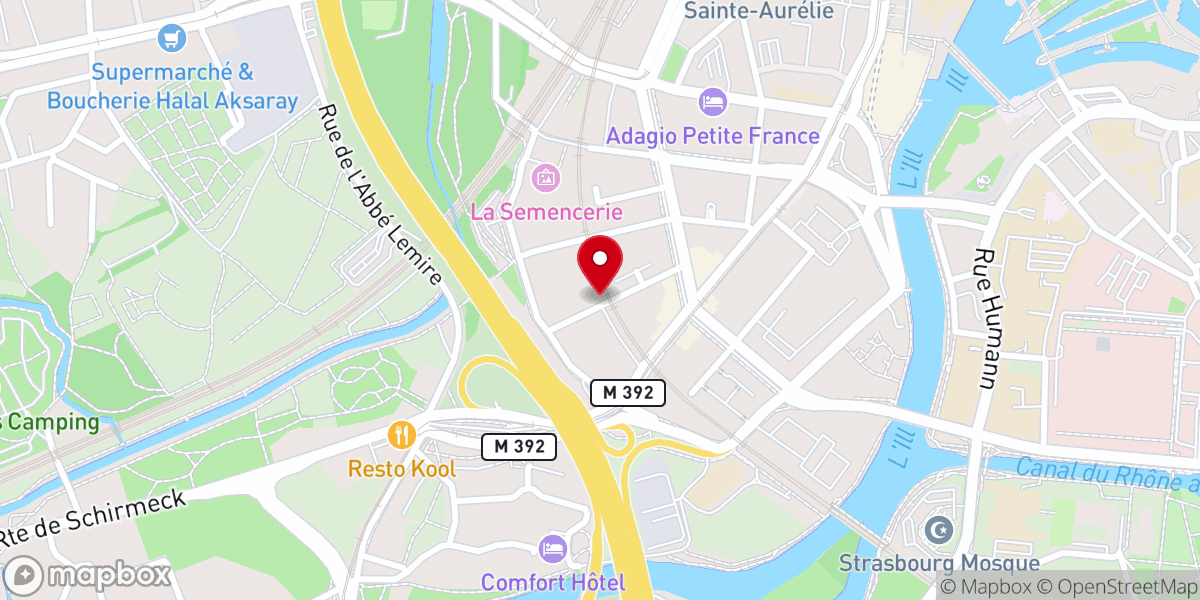 Map showing location of La Chapelle Rhénane