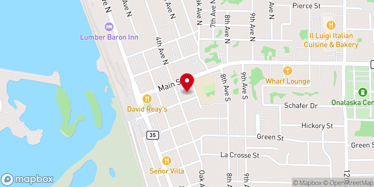 Map showing location of First Lutheran Church