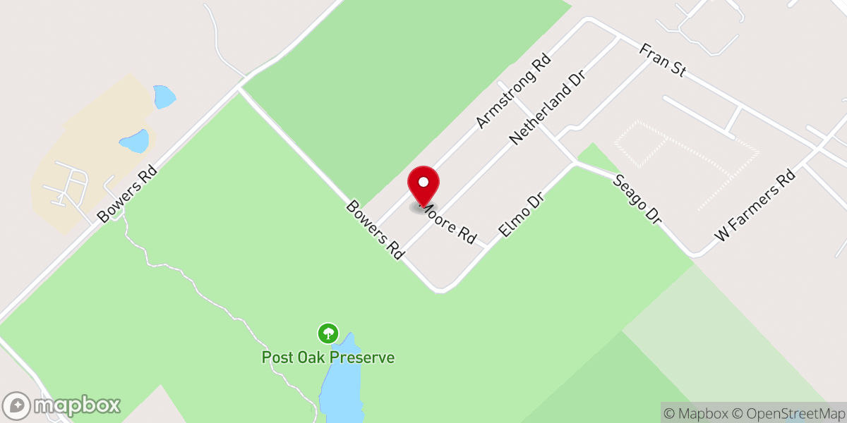Map showing location of Sandhill Baptist Church