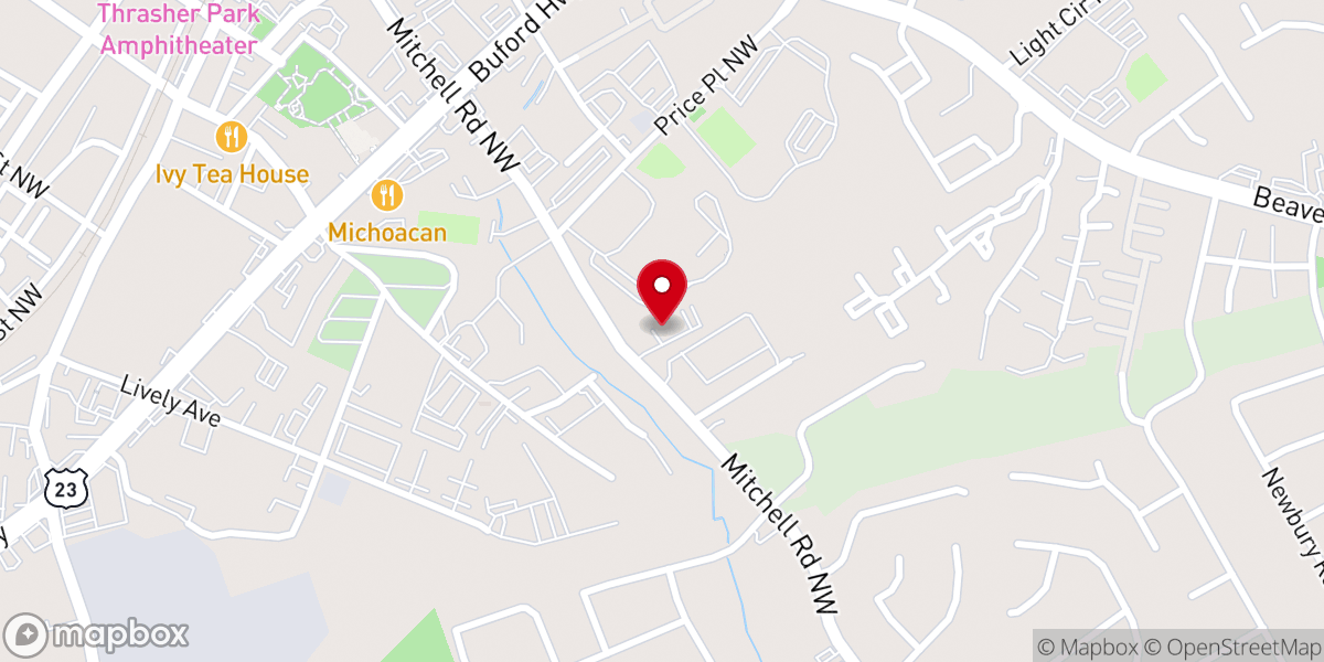 Map showing location of Gerizim Hope Presbyterian Church