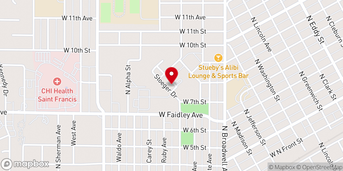 Map showing location of Heartland Springs Calvary Chapel